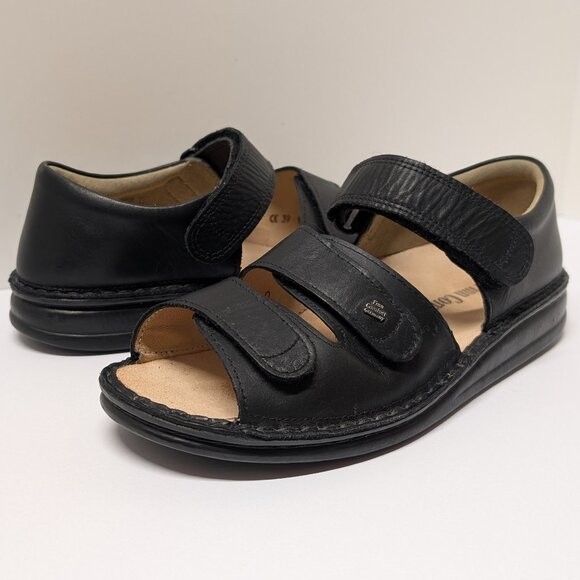 Finn Comfort Baltrum Sandals in Black Leather - Size 39 EU / 8 - 8.5 US - Picture 1 of 16